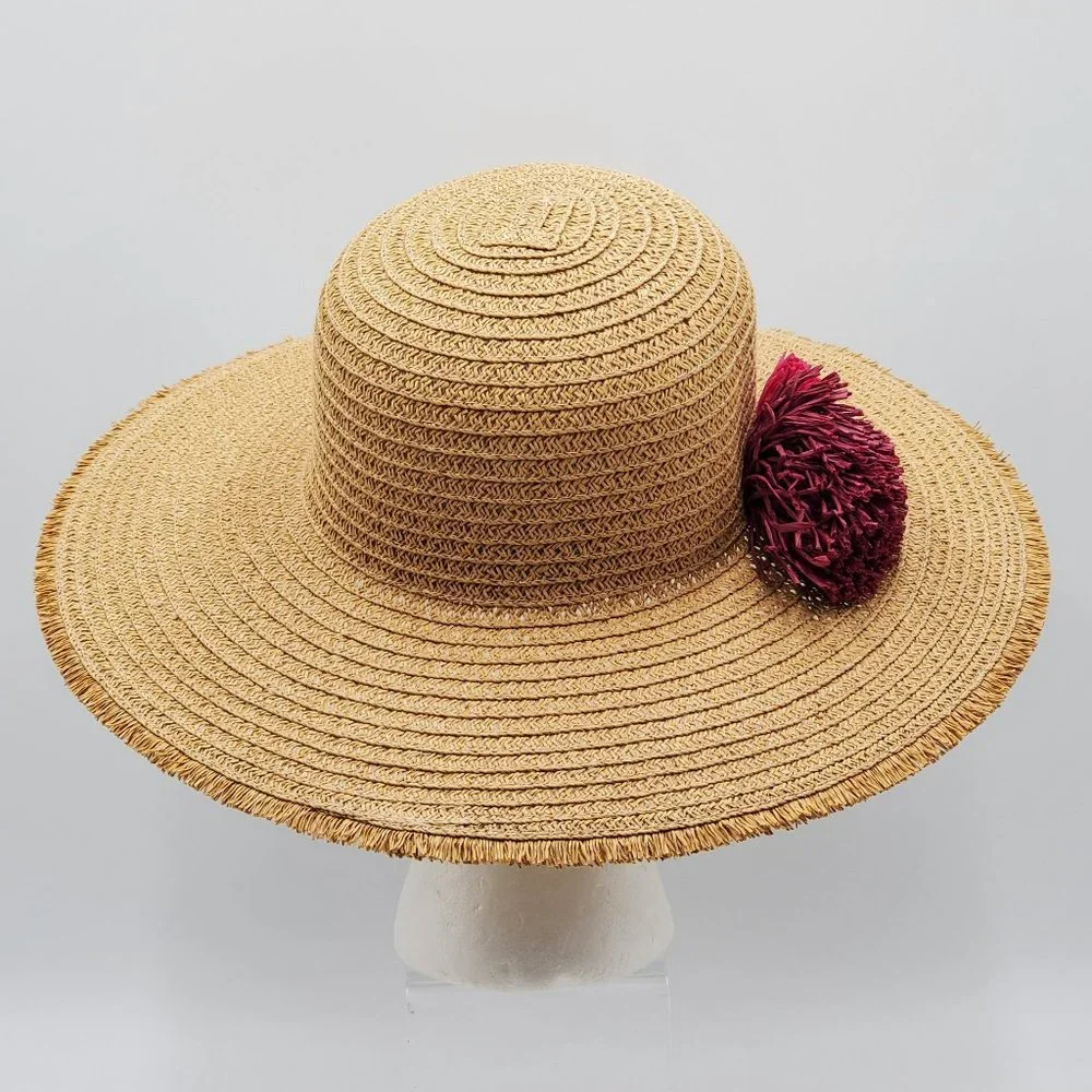 Sonoma Pom-Pom accent, Large Brim, Floppy Hat